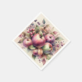 Herfst appels in pastelkleuren waterverf schilderi servet (Hoek)