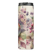 Herfst appels in pastelkleuren waterverf schilderi thermosbeker (Achterkant)