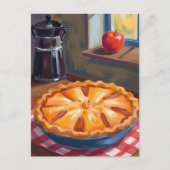 Herfst Appeltaart Aquarel Feestdagenkaart (Voorkant)