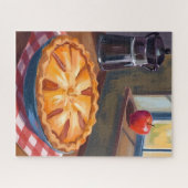 Herfst Appeltaart Aquarel Legpuzzel (Horizontaal)
