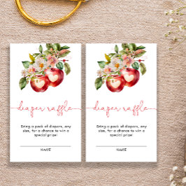 Herfst Apple Baby shower Luier Raffle Informatiekaartje