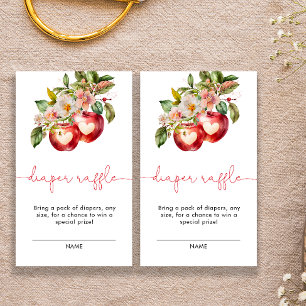 Herfst Apple Baby shower Luier Raffle Informatiekaartje