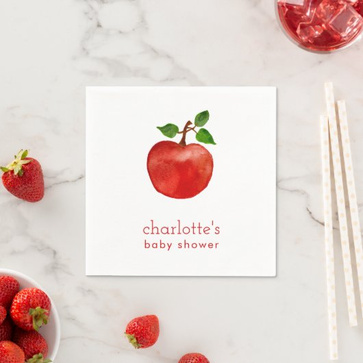 Herfst Apple Baby shower Papieren servetten (Insitu)