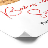 Herfst Apple Basket Baby shower Baby's zijn zoet Poster (Hoek)