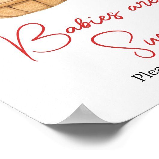 Herfst Apple Basket Baby shower Baby's zijn zoet Poster (Hoek)