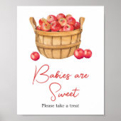 Herfst Apple Basket Baby shower Baby's zijn zoet Poster (Voorkant)