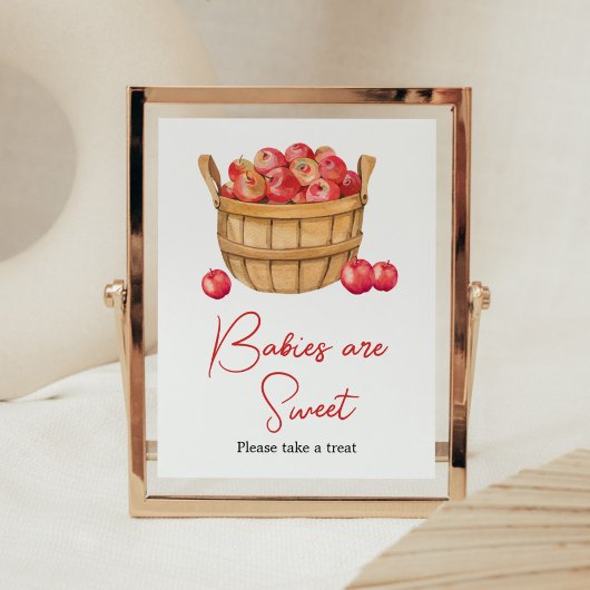 Herfst Apple Basket Baby shower Baby's zijn zoet Poster