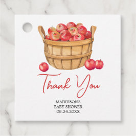 Herfst Apple Basket Baby shower Bedankjes Labels