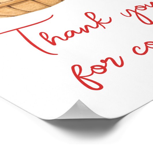 Herfst Apple Basket Baby shower Bedankt voor uw ko Poster (Hoek)