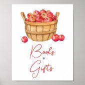 Herfst Apple Basket Baby shower Boeken en geschenk Poster (Voorkant)