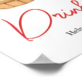 Herfst Apple Basket Baby shower Drinken Poster (Hoek)