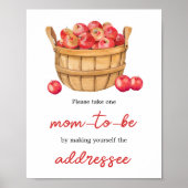 Herfst Apple Basket Baby shower Envelope Station Poster (Voorkant)