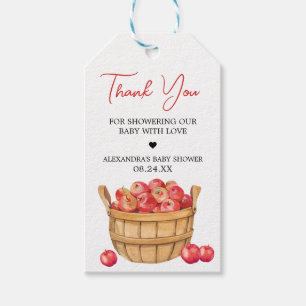 Herfst Apple Basket Baby shower Favor Tags Cadeaulabel