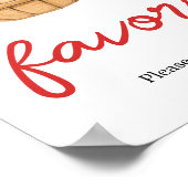 Herfst Apple Basket Baby shower Favorieten Poster (Hoek)