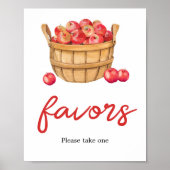Herfst Apple Basket Baby shower Favorieten Poster (Voorkant)