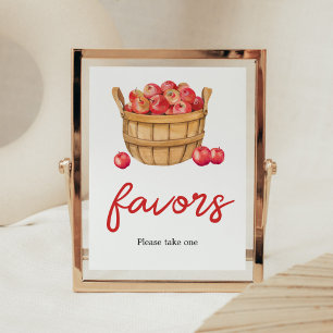 Herfst Apple Basket Baby shower Favorieten Poster