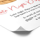 Herfst Apple Basket Baby shower Late Night Luiers Poster (Hoek)