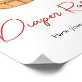 Herfst Apple Basket Baby shower Luier Raffle Poster (Hoek)