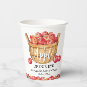 Herfst Apple Basket Baby shower Papieren Bekers