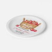 Herfst Apple Basket Baby shower Papieren Bordje (Gekanteld)