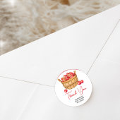 Herfst Apple Basket Baby shower Ronde Sticker