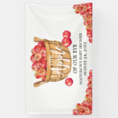 Herfst Apple Basket Baby shower Spandoek (Verticaal)