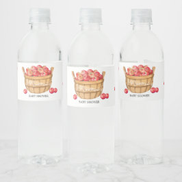 Herfst Apple Basket Baby shower Waterfles Etiket