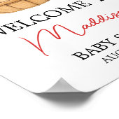 Herfst Apple Basket Baby shower Welkom Poster (Hoek)