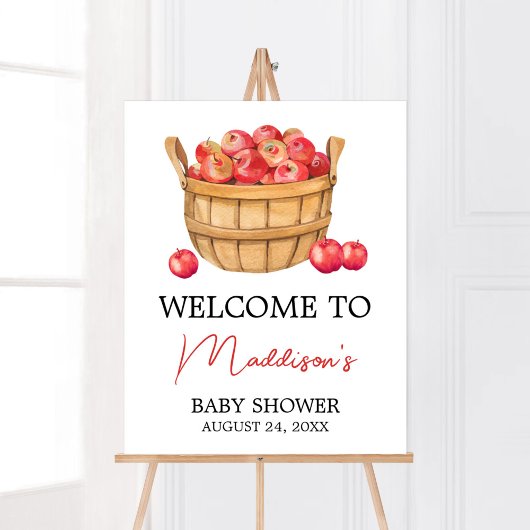 Herfst Apple Basket Baby shower Welkom Poster