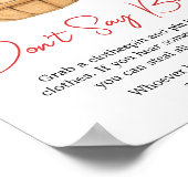 Herfst Apple Basket Baby shower zeg niet Baby Poster (Hoek)