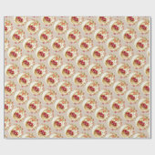 Herfst Apple Basket Gift Wrapping Paper Cadeaupapier (Vlak)