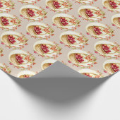 Herfst Apple Basket Gift Wrapping Paper Cadeaupapier (Hoek)