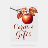 Herfst Apple Bruiloft Bruidsshower Kaarten & Cadea Acryl Bord (Voorkant)
