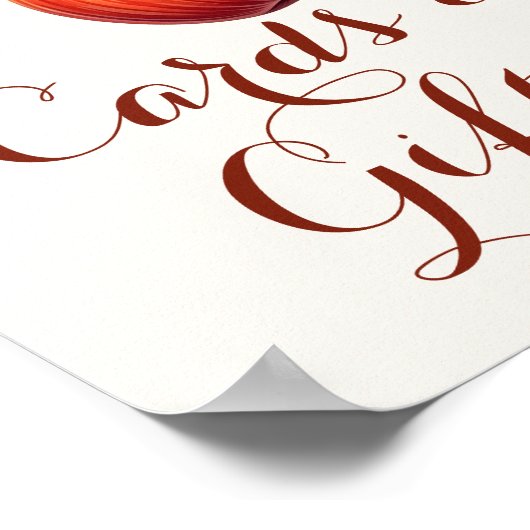 Herfst Apple Bruilofts Bruiloftskaarten & Cadeaus  Poster (Hoek)