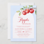 Herfst Apple Harvest Boho Coed Blue Boy Baby showe Kaart (Voorkant)