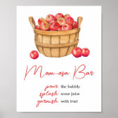 Herfst Apple Mand Baby shower Moeder Osa Bar Poster (Voorkant)