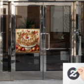 Herfst Apple Pie Window Cling Raamsticker (Kantoordeur)