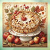 Herfst Apple Pie Window Cling Raamsticker (Vel 3)