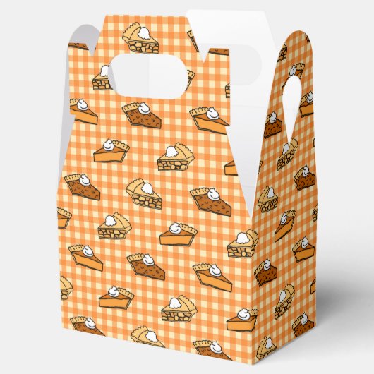 Herfst Apple Pumpkin en Pecan Pie Pattern Bedankdoosjes (Geopend)