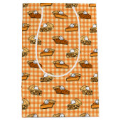 Herfst Apple Pumpkin en Pecan Pie Pattern Medium Cadeauzakje (Voorkant)