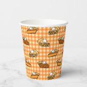 Herfst Apple Pumpkin en Pecan Pie Pattern Papieren Bekers (Achterkant)