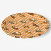 Herfst Apple Pumpkin en Pecan Pie Pattern Papieren Bordje (Gekanteld)