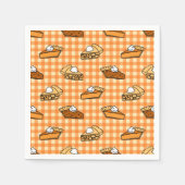 Herfst Apple Pumpkin en Pecan Pie Pattern Servet (Voorkant)