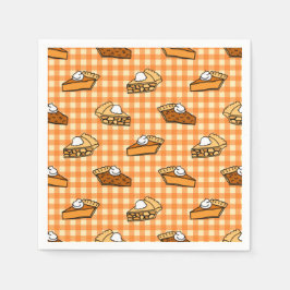 Herfst Apple Pumpkin en Pecan Pie Pattern Servet