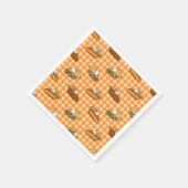 Herfst Apple Pumpkin en Pecan Pie Pattern Servet (Hoek)