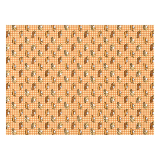Herfst Apple Pumpkin en Pecan Pie Pattern Tafelkleed (Voorkant (Horizontaal))