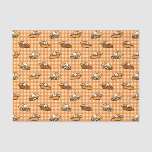 Herfst Apple Pumpkin en Pecan Pie Pattern Tissuepapier (Voorkant)