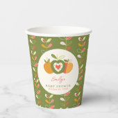 Herfst Apple Theme Baby shower Genderneutraal Papieren Bekers (Voorkant)