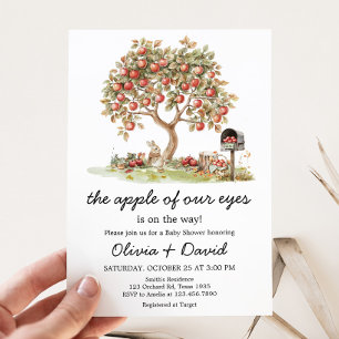 Herfst Apple van onze ogen Baby shower Kaart