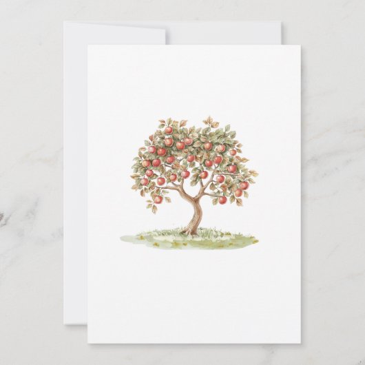 Herfst Apple van onze ogen Baby shower Kaart (Achterkant)